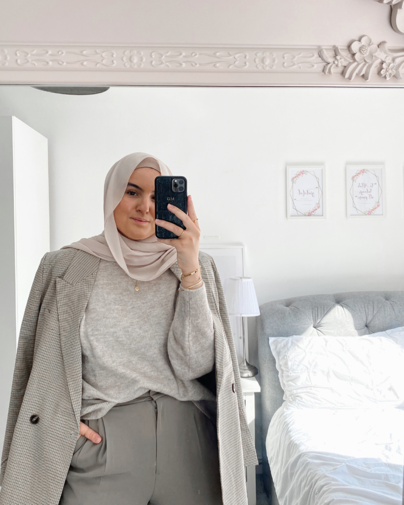 checked blazer