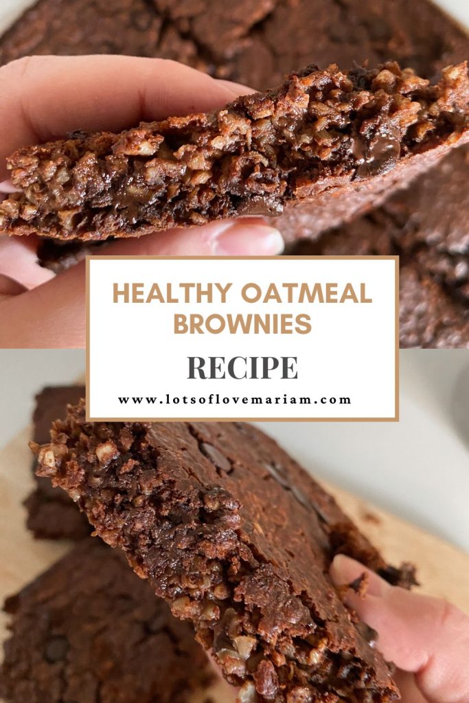 healthy chocolate oatmeal brownies