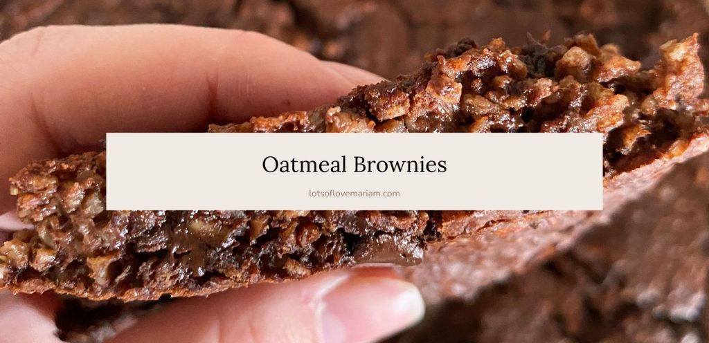 healthy oat brownies
