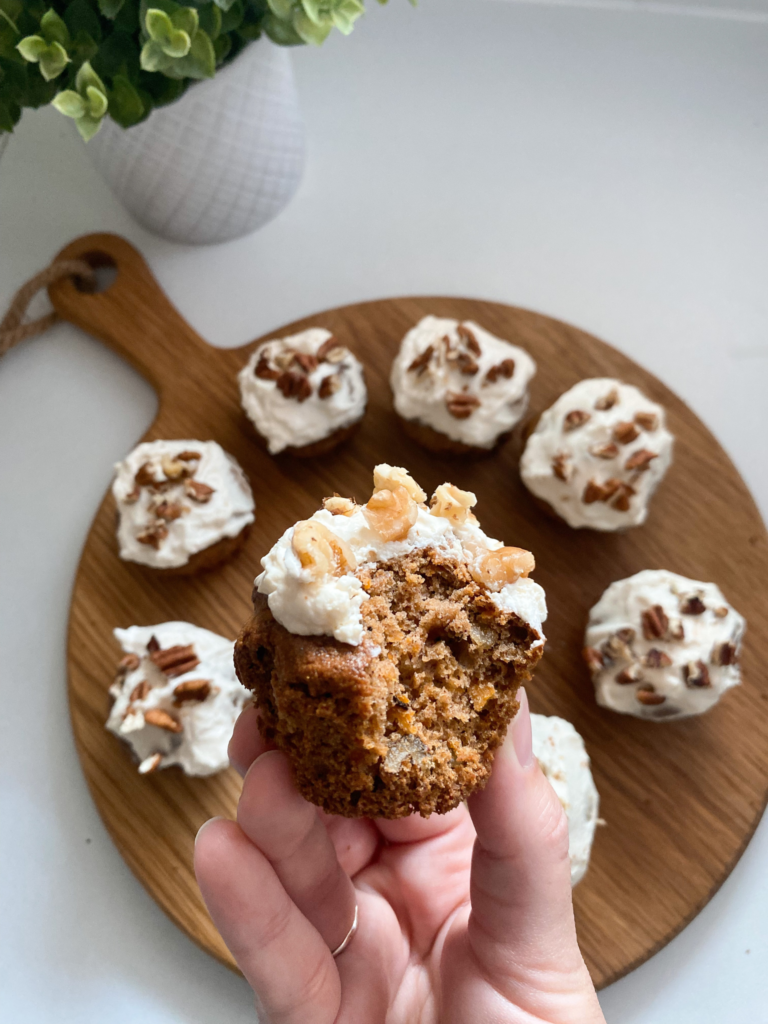 healthy carrot cake muffins