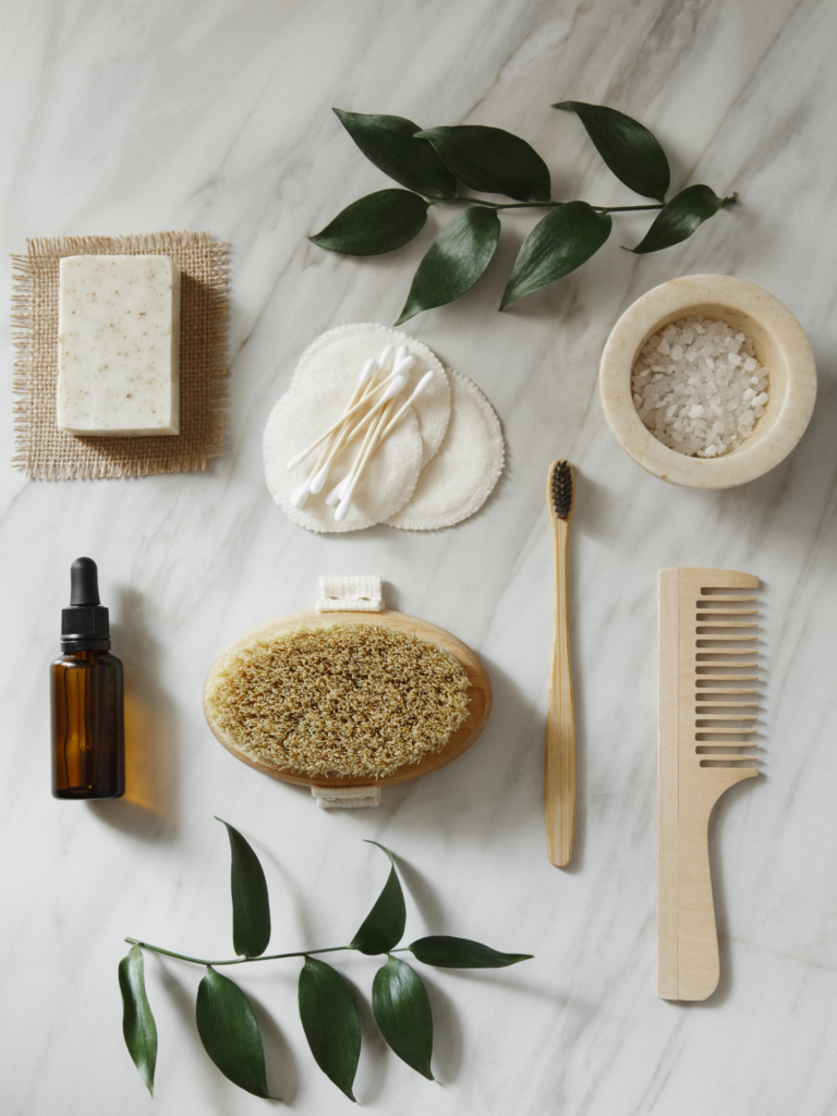skincare products to show an example of activities to improve mental health