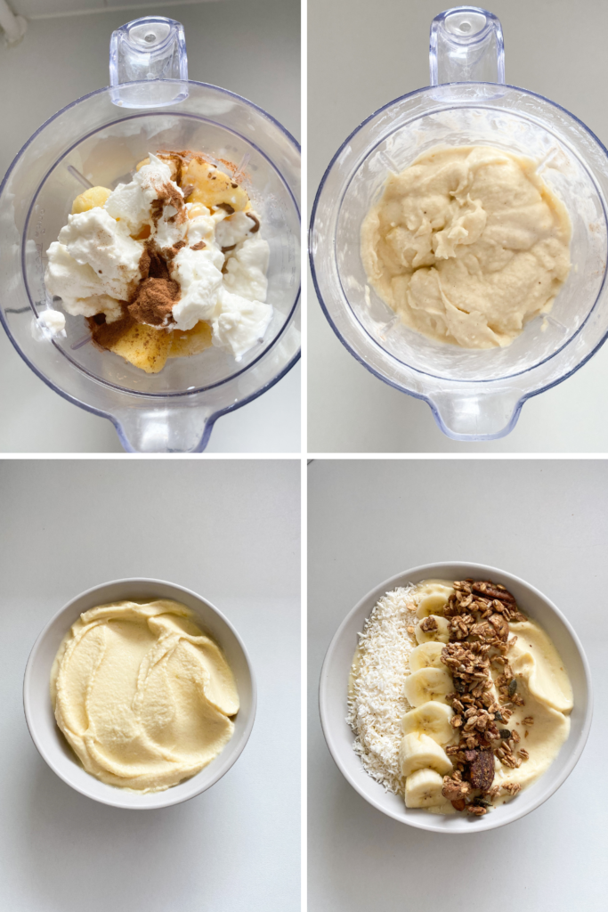 mango smoothie bowl with yogurt