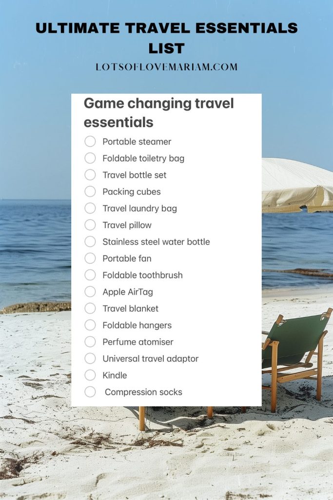 travel essentials checklist