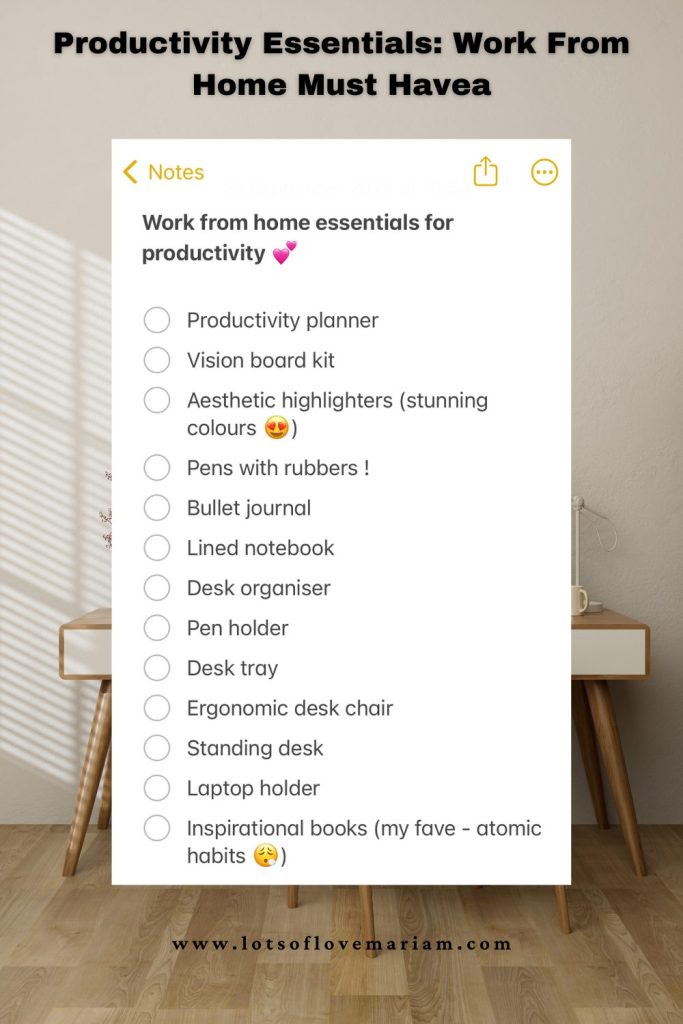 work from home essentials