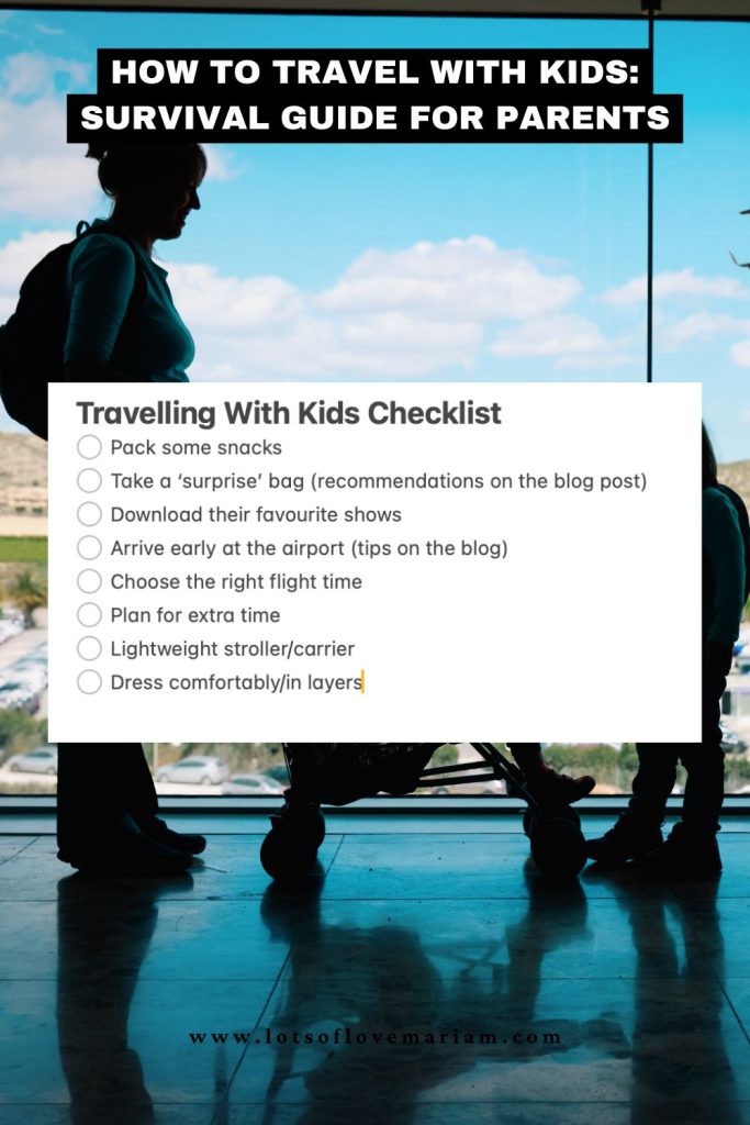 travelling with a toddler checklist