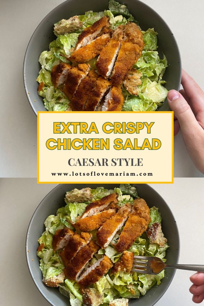 breaded chicken caesar salad