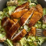 crispy chicken caesar salad
