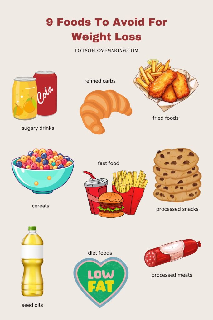 Foods to avoid when losing belly fat