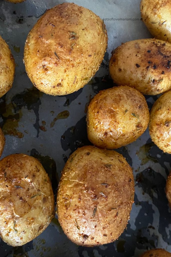 crispy roasted baby potatoes recipe