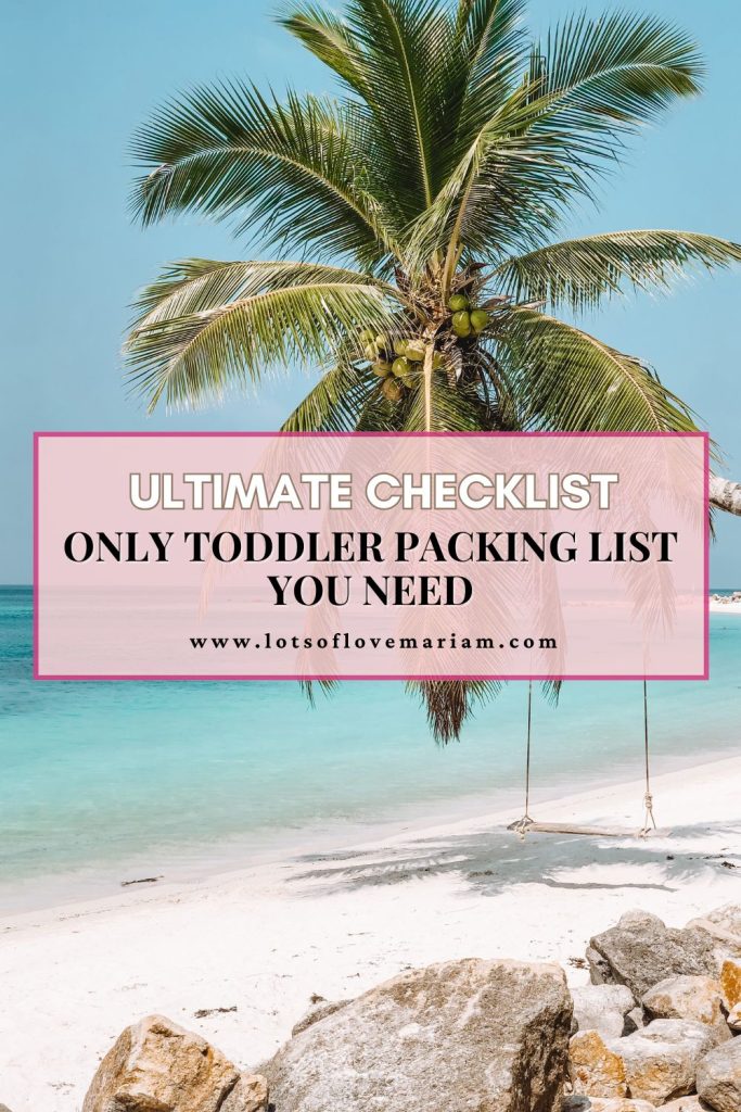 toddler packing list for vacation