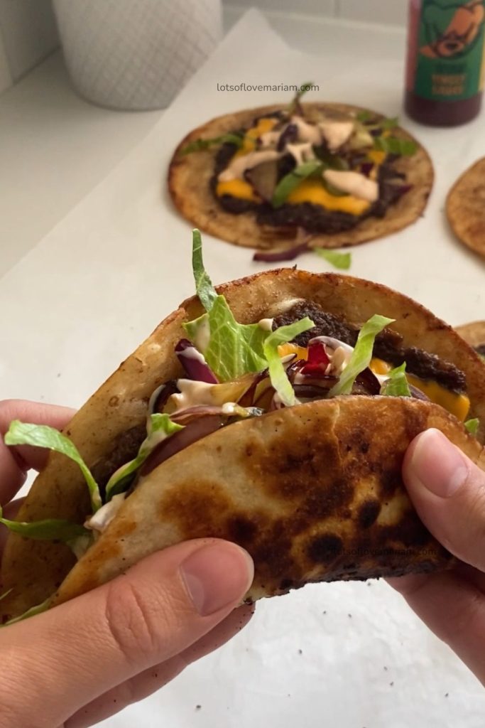 viral smash burger tacos