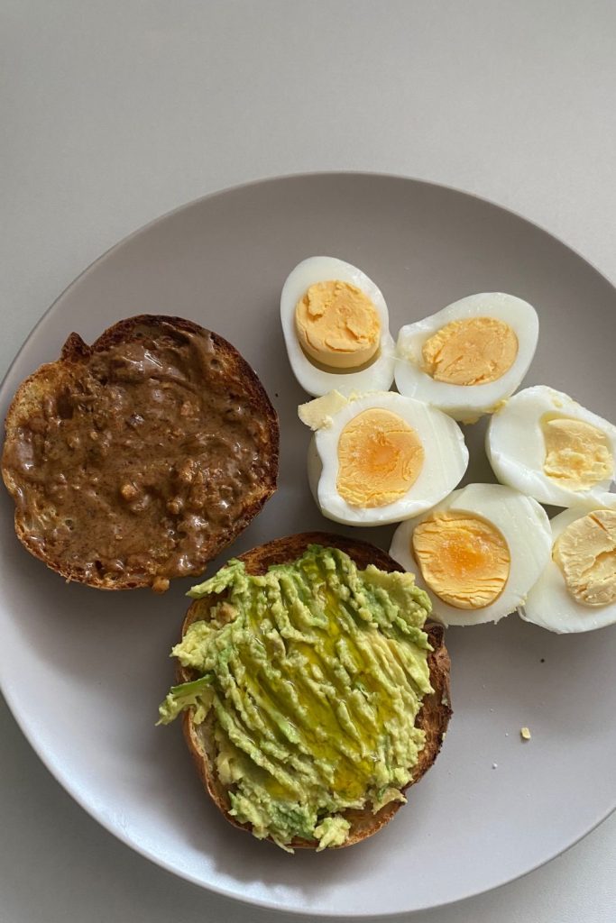 healthy breakfast with eggs