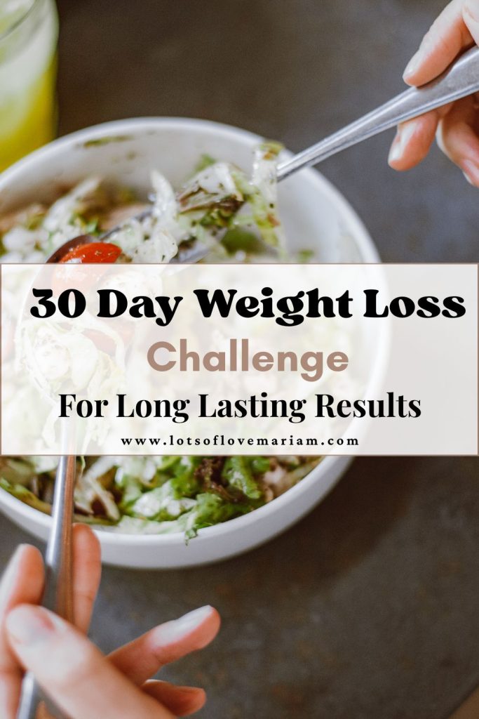 30 day weight loss challenge at home