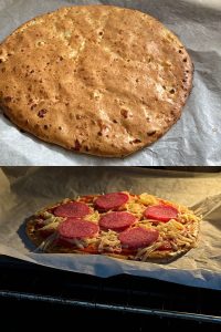 High protein cottage cheese pizza crust