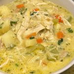 creamy chicken soup with potatoes