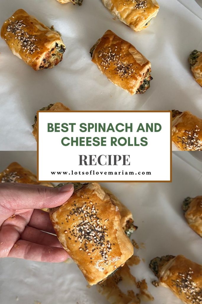 spinach and cheese rolls recipe