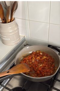 Shakshuka with minced meat